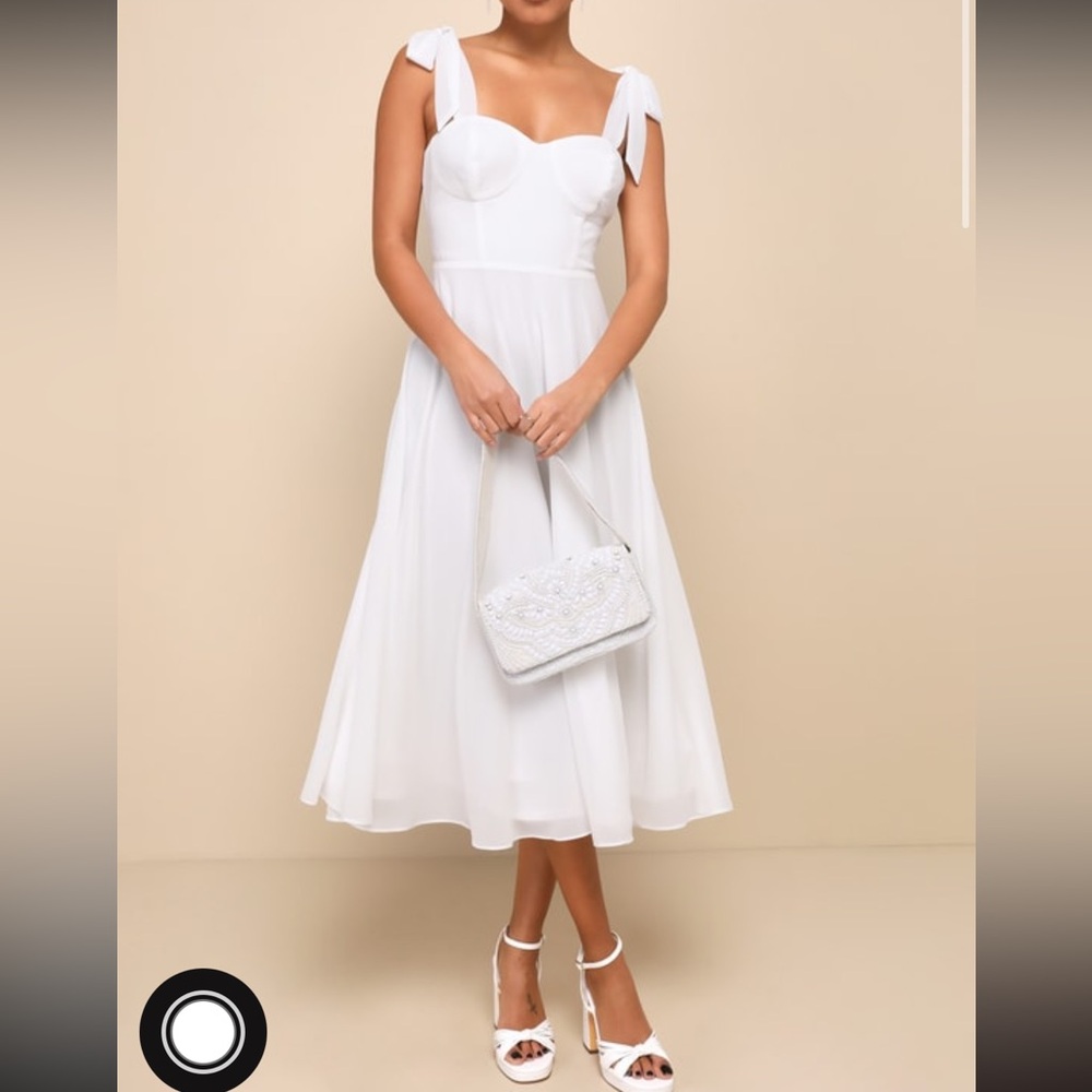 Sophisticated Charisma A Line Shoulder Tie Dress